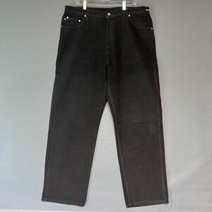Polo Jeans Co Ralph Lauren Mens 38x32 Black Loose Fit 67 Denim Baggy Pants Y2K